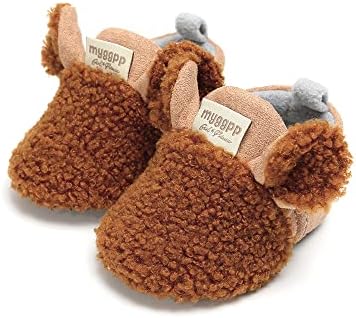 Baby Booties Cozy Fleece Slippers Soft Baby Shoes by GDSDYM