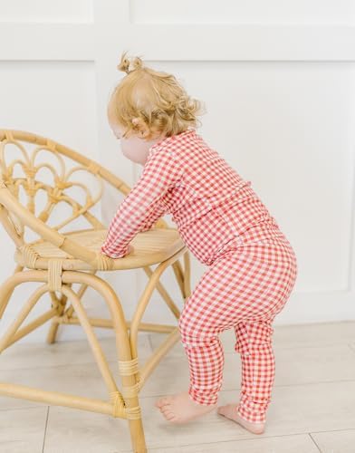 moimoln Cotton Modal Baby Toddler Pajamas Check Solid Leopard 6M-8Y - Image 3