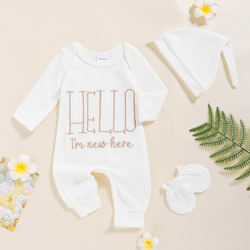 GRNSHTS Newborn Baby Boy Romper Coming Home Outfits Letter Print Bodysuit - Image 2
