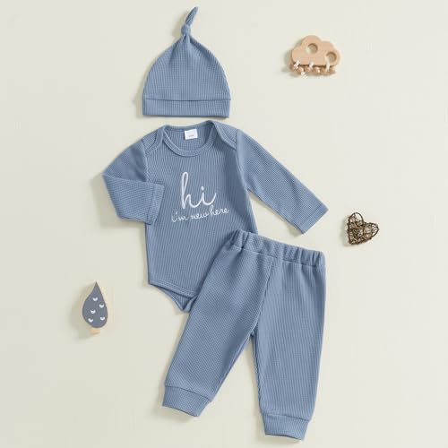 Giraropa Newborn Baby Boy Clothes Rib Knit Romper Jumpsuit Solid Sweater - Image 3