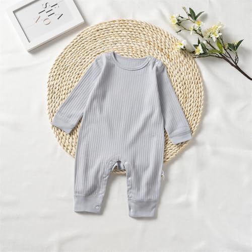 Baby Romper Long Sleeve Pure Cotton Unisex One Piece Jumpsuit, Newborn Clothes - Image 2