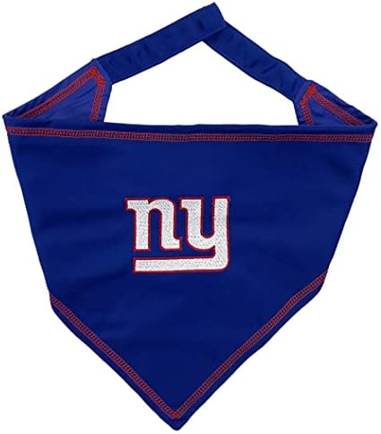 NFL New York Giants TIE Bandana, Small/Medium. Dog Bandana Scarf Bib by PETSFIRST