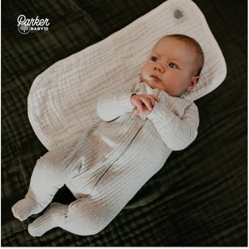 Parker Baby Co. Large 100% Cotton Muslin Burp Cloths, soft burping cloths - Image 6