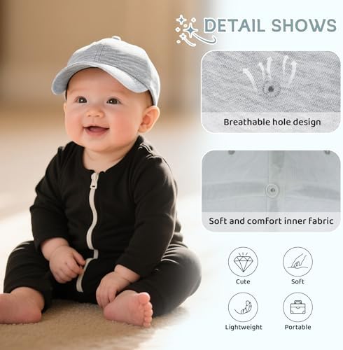 Durio Baby Baseball Cap UPF 50+ Infant Sun Hat Elastic Back 0-12 Months - Image 4