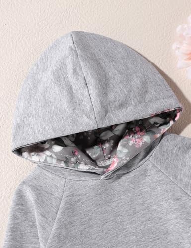 oklady Baby Girl Clothes, Hoodie Tops Floral Pant - Image 3