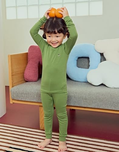 moimoln Cotton Modal Baby Toddler Pajamas Check Solid Leopard 6M-8Y - Image 4