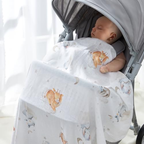 Baby Swaddle Blankets, Bamboo Muslin Receiving Blanket | 1-Pack, Lightweight & - Image 6