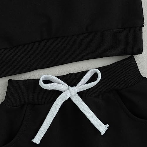 Infant Baby Boy Fall Winter Clothes Outfit Hooded Long Sweatshirt Pant Set - Image 6