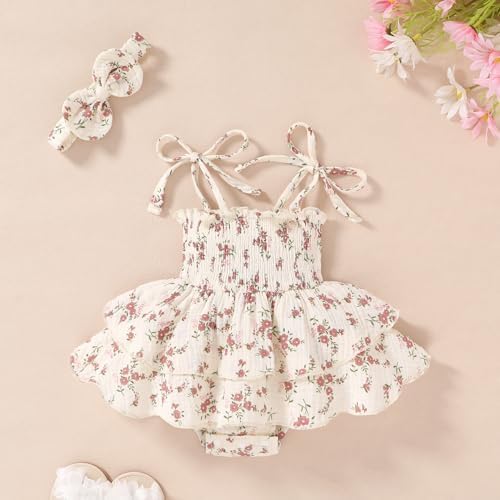 YOUNGER TREE Baby Girl Clothes Infant Summer Romper Dress Sleeveless Bodysuit - Image 3