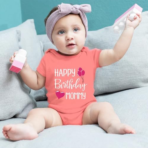 Happy Birthday Mommy Baby Bodysuit Happy Birthday Mommy Baby Outfit - Image 2