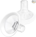 2pcs 29mm Soft Rim Flanges with 106 Degree Wider Opening Angle for Medela Breast Pump, PersonalFit, Freestyle, Maxflow, Freestyle Flex Swing Maxi Connector, Lansinoh Signature Pro