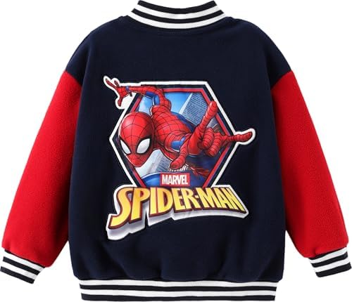 Disney Bomber Jacket Spider Man Marvel Toy Story Cars Varsity Cardigan2-13Y - Image 4