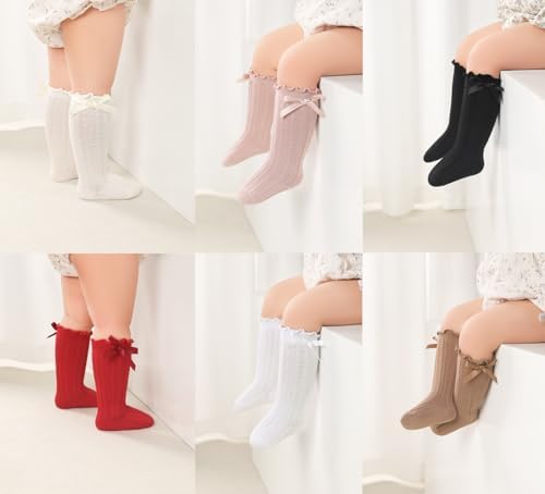 Toddler Girl Ruffle Socks Baby Girls Knee High Socks - Image 2