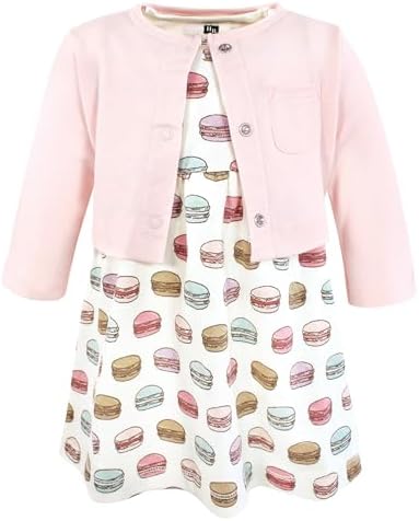 Hudson Baby Infant and Toddler Girls Cotton Dress and Cardigan Set by HudsonBaby