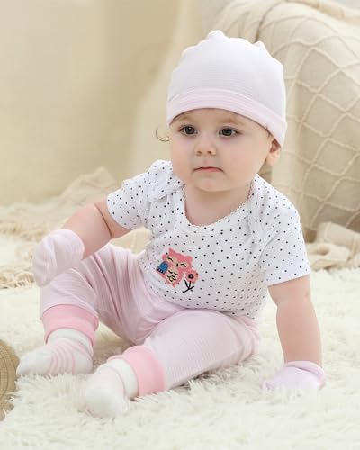 Baby Hats Mittens and Socks Set Soft Cotton Newborn Hat Glove - Image 3