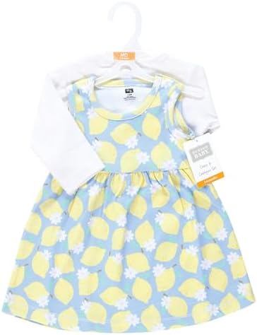 Hudson Baby Infant and Toddler Girls Cotton Dress and Cardigan Set - Image 2