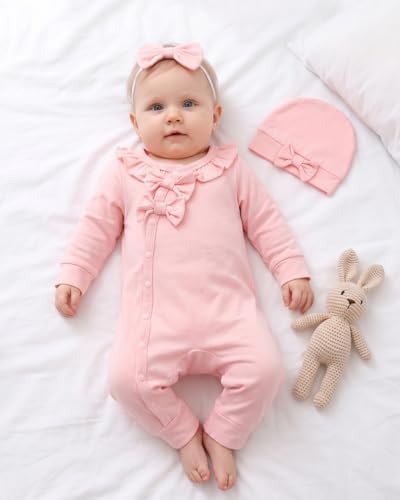 Mikrdoo Newborn Baby Girl Clothes Long Sleeve Romper - Image 2