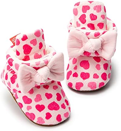 ohsofy Newborn Baby Cotton Booties Stay On Slipper Winter Warm Soft Shoes by ohsofy