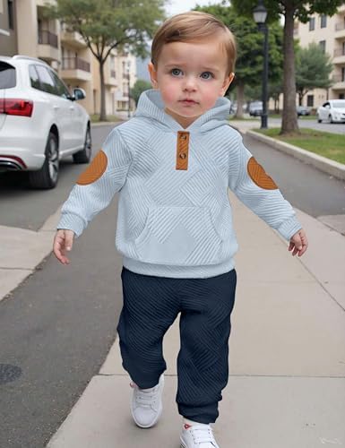 Oranchids Toddler Baby Boy Clothes Long Sleeve Hoodie Sweatshirt Tops and Pants - Image 3