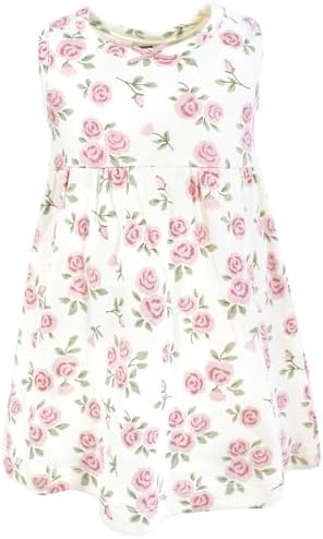 Hudson Baby Infant and Toddler Girls Cotton Dress and Cardigan Set - Image 4
