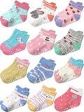 Aroveea Toddler Socks Non Slip Grip Ankle Baby 12 Pack by Aroveea