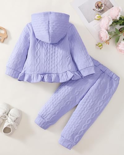 Mioglrie Baby Toddler Girl Clothes Infant Fall Winter Hoodie Solid Outfits - Image 4