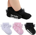 Baby Girl Ruffle Socks with Grips Lace Frilly Ankle Dress Socks by MKYSZLTSOCKS-EnjoyComfort