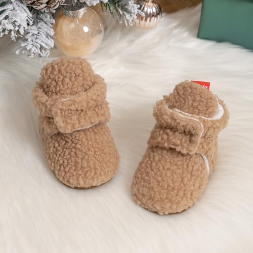 ohsofy Newborn Baby Cotton Booties Stay On Slipper Winter Warm Soft Shoes - Image 2