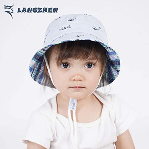 LANGZHEN Sun Protection Hat for Kids Toddler Boys Girls Wide Brim Summer - Image 7