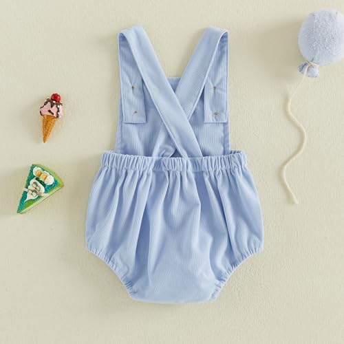 Honganda Baby Boy 1/2 Birthday Outfit Half Way to One Cake Smash Romper - Image 5