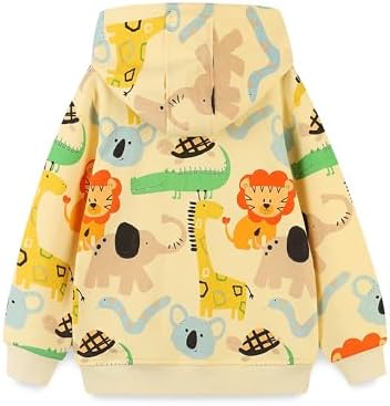 Baby Toddler Boys Dinosaur Hooded Zip Jacket Casual Outerwear Active Sweatshirt - Image 3