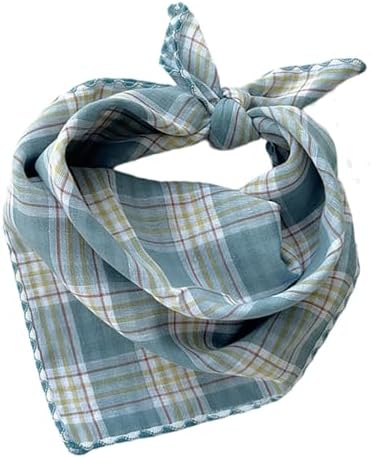 Double Layers Two Tones Dog Cotton Bandana Bibs Scarf DCB12 G&W by Pemilosci