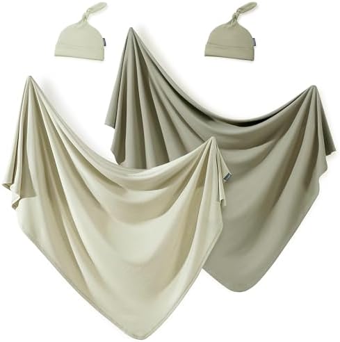 GRSSDER 2 Set Newborn Swaddle Blanket by BUYNOW