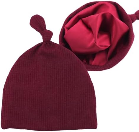Silky Satin Lined Newborn Hat Hair Care Knot Beanie Hats by Sugarmelon