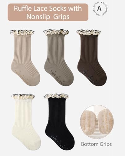 Toddler Girl Ruffle Socks Baby Girls Knee High Socks - Image 3
