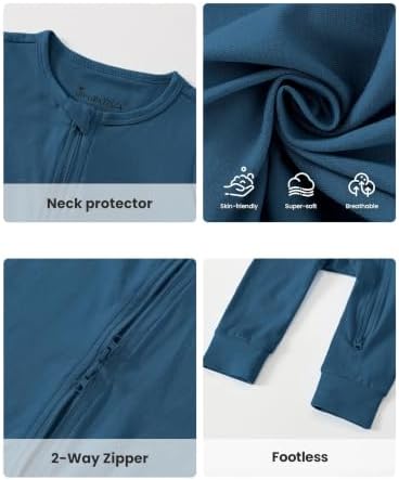 Jimonda Baby Romper Short Sleeve Cotton Pajamas 2-Way Zipper - Image 6