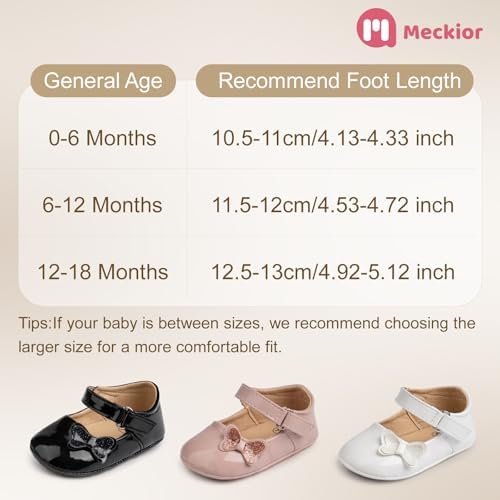 Meckior Infant Baby Girls Soft Sole Bowknot Princess Wedding Dress Mary Jane - Image 4