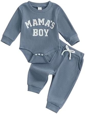 Giraropa Newborn Baby Boy Clothes Rib Knit Romper Jumpsuit Solid Sweater by Giraropa