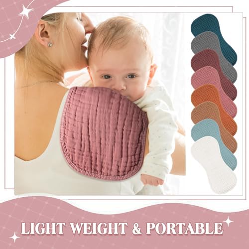 Frienda 8 Pack Muslin Burp Cloths - Image 5