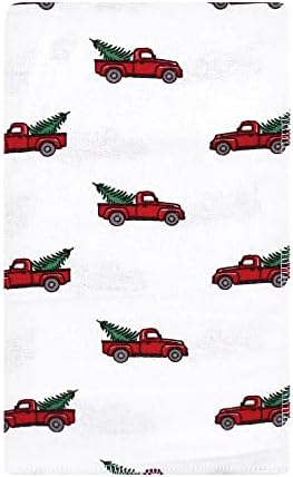Luvable Friends Hudson Baby Flannel Burp Cloths 10pk, Christmas Truck Scene - Image 2