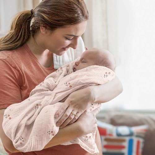 Bearmoss Muslin Swaddle Blankets, 40 x 38 inches Baby Swaddle - Image 2