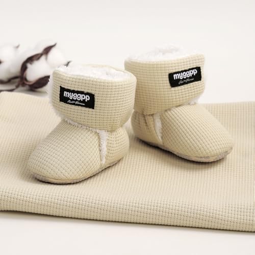 Ohwawadi Infant Baby Boots Boys Girls Cozy Fleece Slippers Snow Boots Winter - Image 5