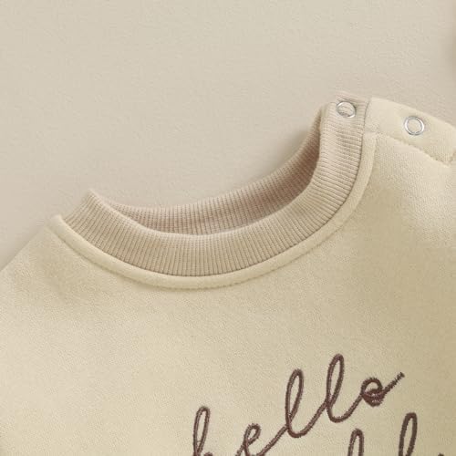 VISGOGO Newborn Infant Baby Boy Oversized Romper Sweater Bodysuits Coming Home - Image 4