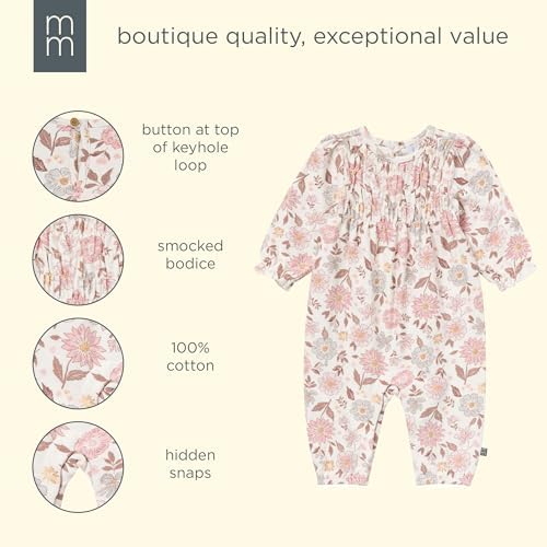 Modern Moments by Gerber Baby Girls' Long Sleeve Long Leg Ruffle Romper - Image 6