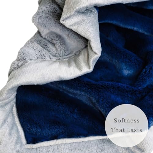 Saranoni Kids Blanket Plush Cozy Soft Blanket Navy/Gray 40x60 | Ultra-soft - Image 6