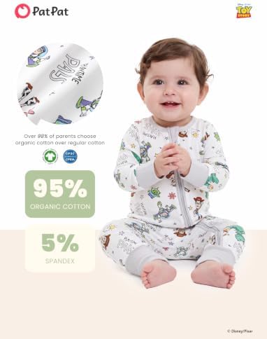 Disney Baby Organic Cotton Zip Footie Clothes Romper Outfit - Image 5
