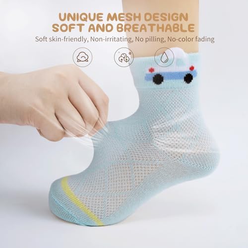 Aroveea Toddler Socks Non Slip Grip Ankle Baby 12 Pack - Image 4