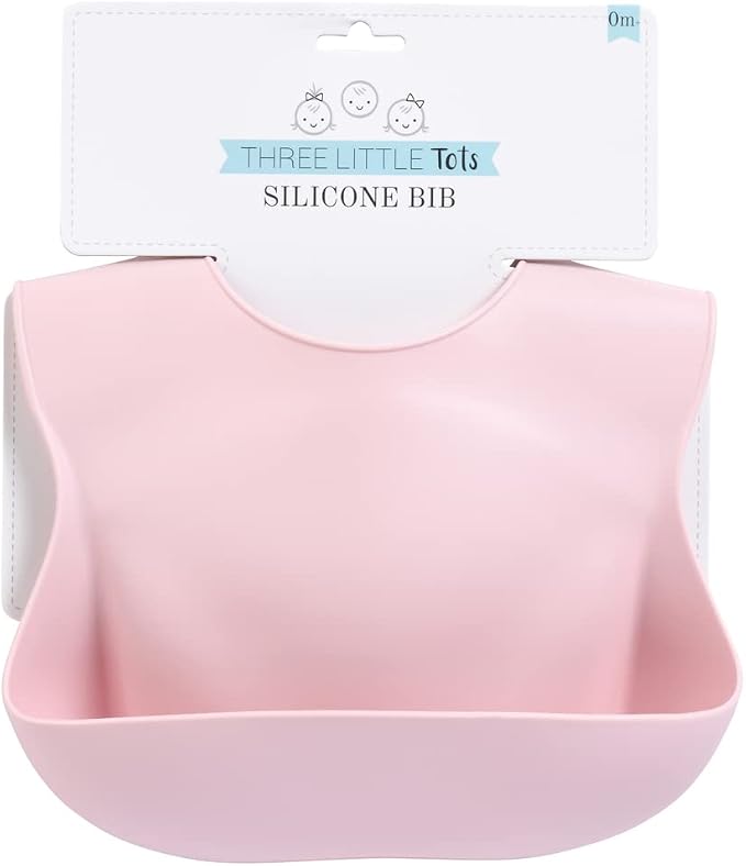Three Little Tots Modern Silicone Baby Bib – Adjustable Fit Waterproof Catch - Image 2