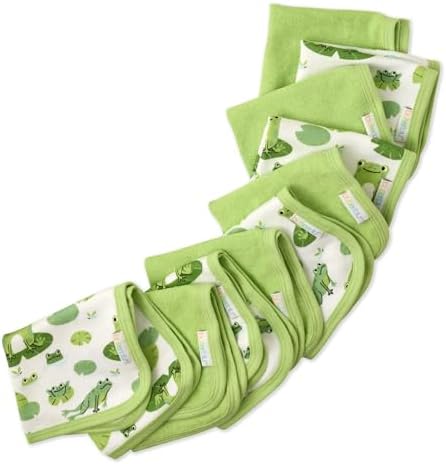 Butterblu River 10-Pack Baby Washcloths 100% Organic Cotton Absorbent by Butterblu