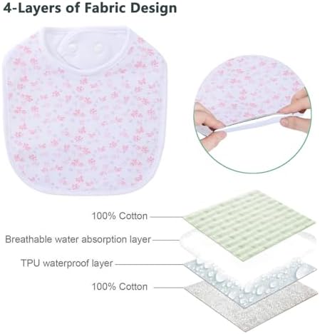 Hakochia Waterproof Baby Bibs Organic Cotton Super Soft and Absorbent - Image 2